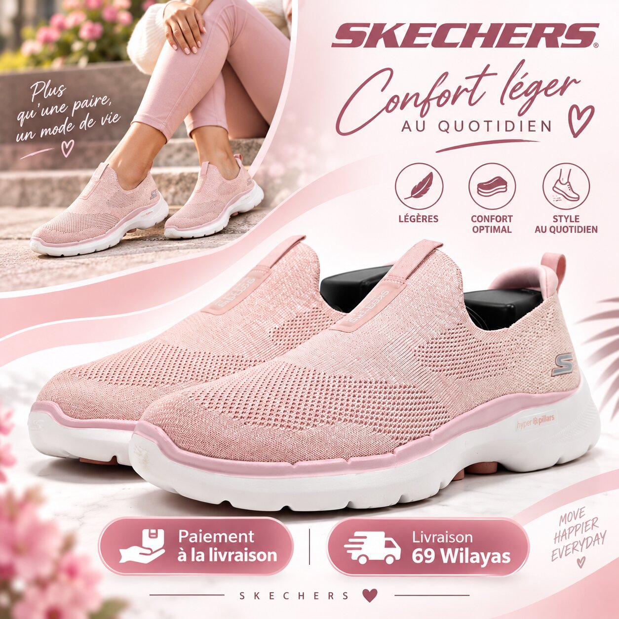 Skechers GO WALK 6 – Glimmering Walking Shoes