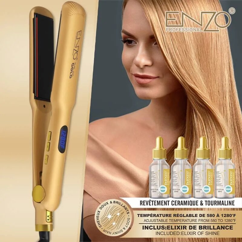ENZO Professional Gold EN-3982 Hair Straightener – Image 5