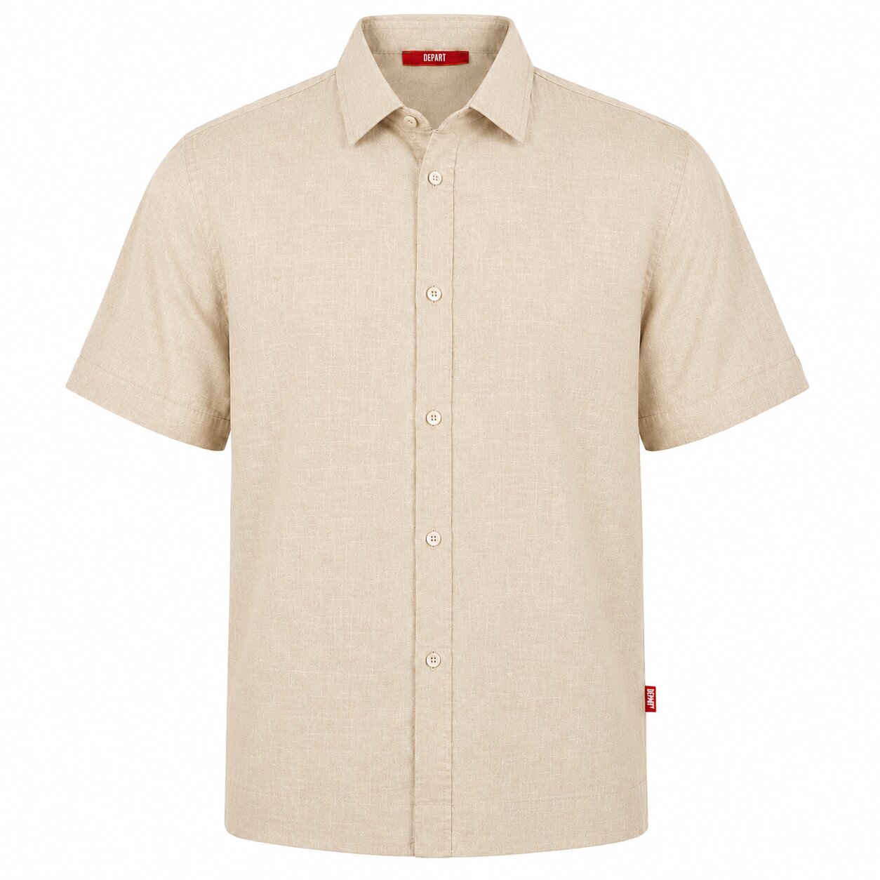 Départ Homme Chemise en Lin Beige – Image 3