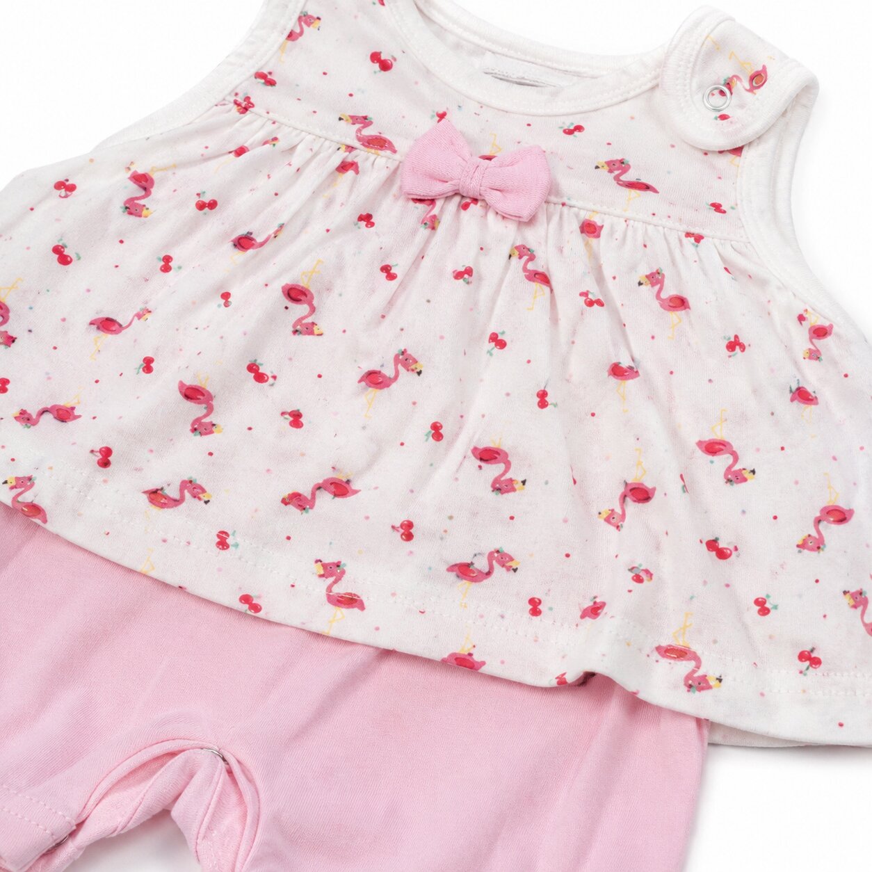 Ensemble bébé fille 1 pièce Flamant Rose Rose – Image 5