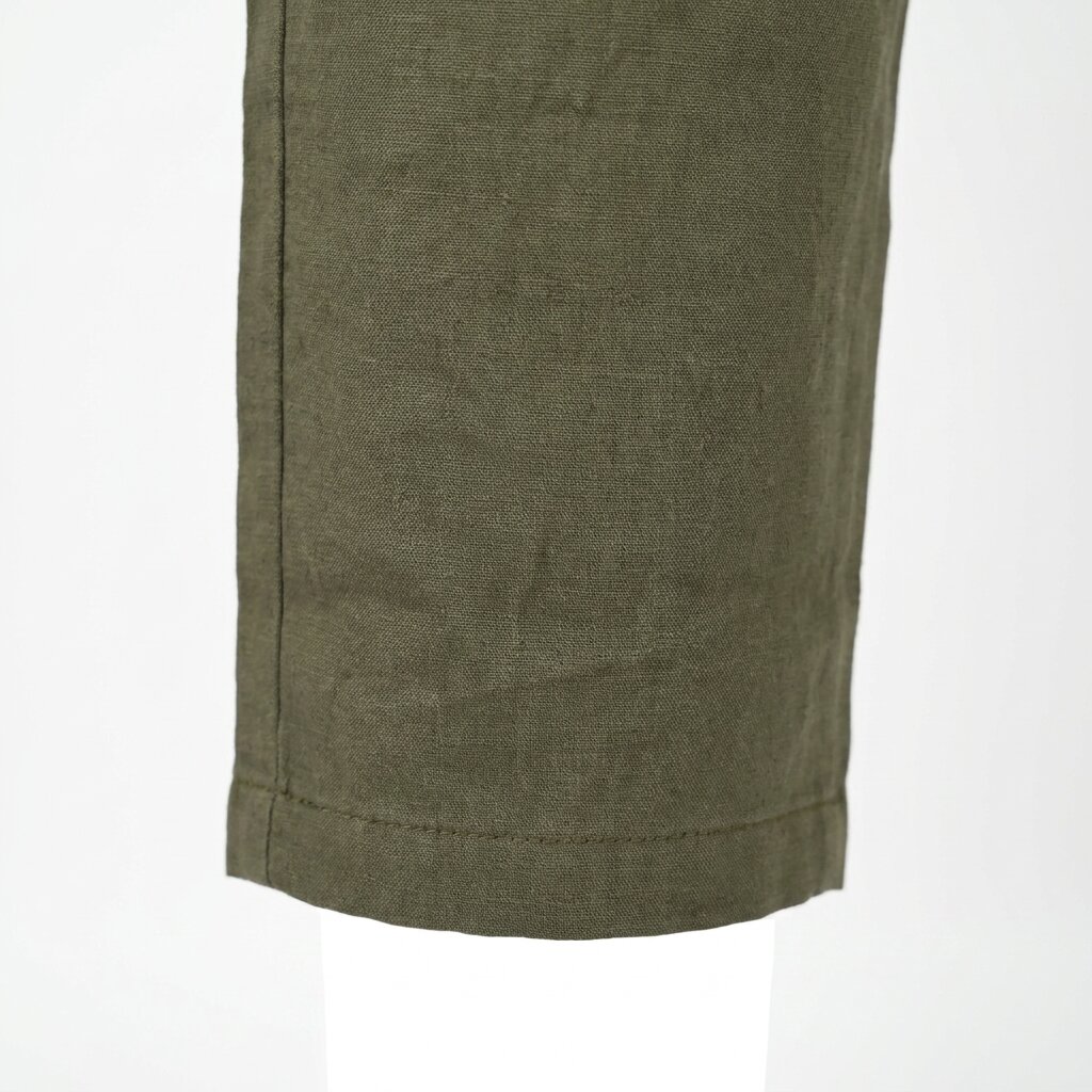 Départ Homme Pantalon en Lin Vert Khaki – Image 4