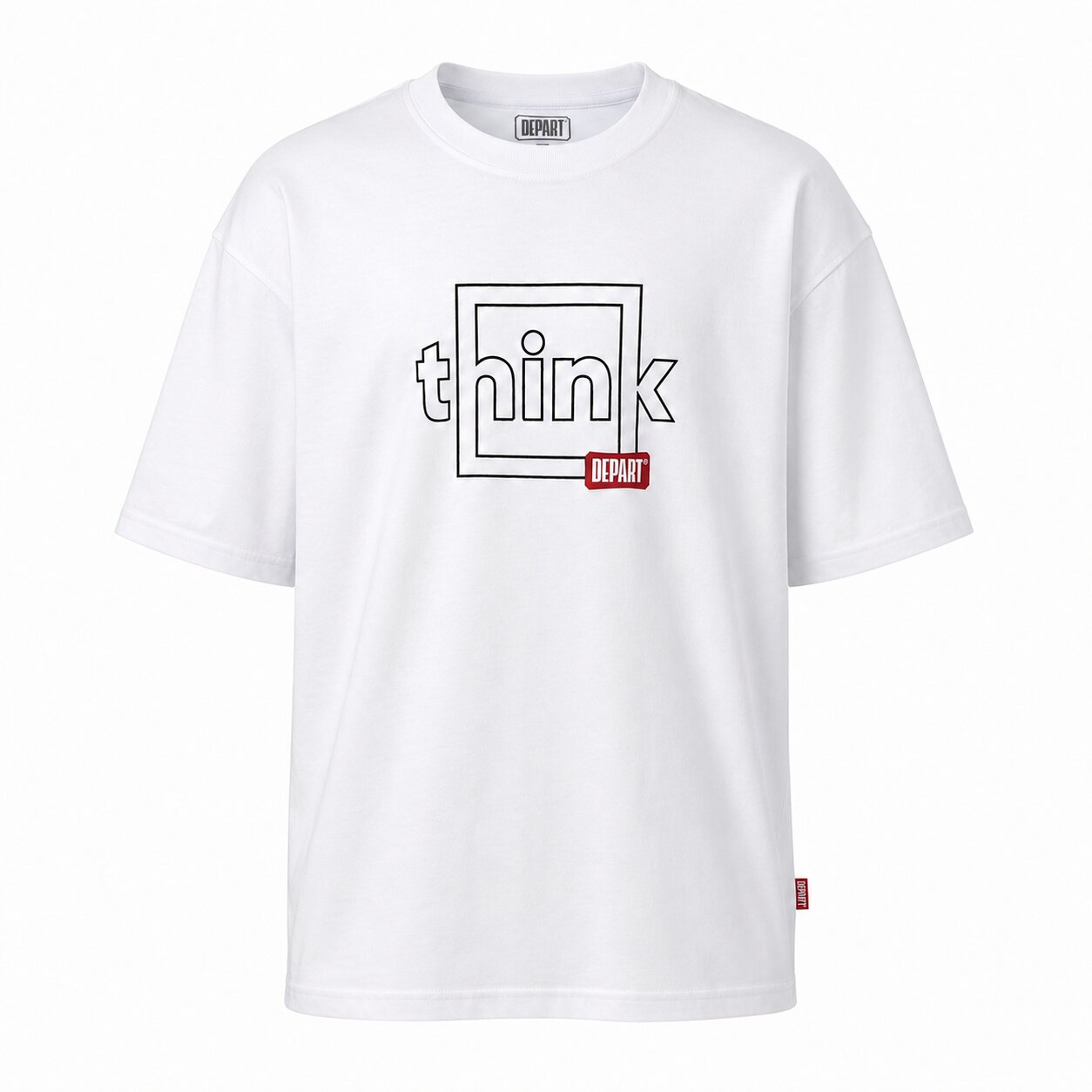 Départ Homme T-shirt Oversize Blanc – Image 3