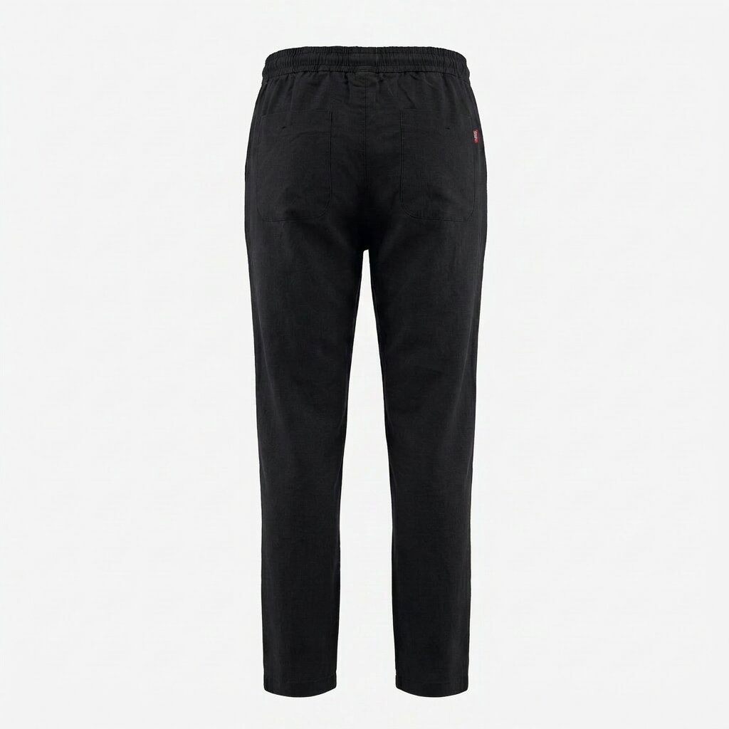 Départ Homme Pantalon en Lin Black – Image 2