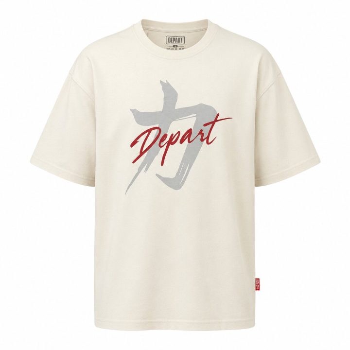 Départ Homme T-shirt Oversize-Beige