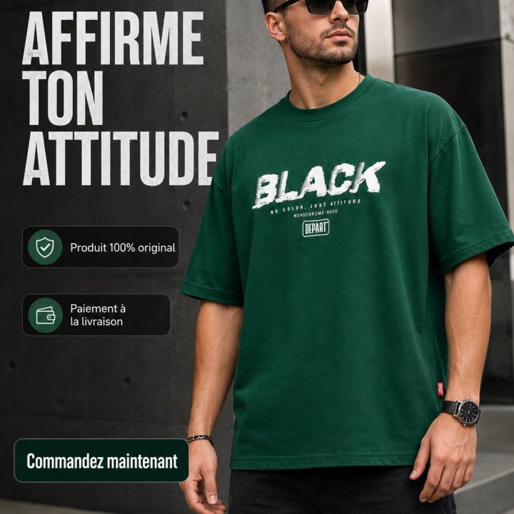 Départ Homme T-shirt Oversize Vert