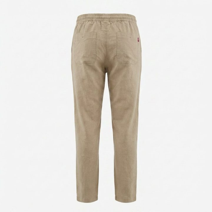 Départ Homme Pantalon en Lin Beige