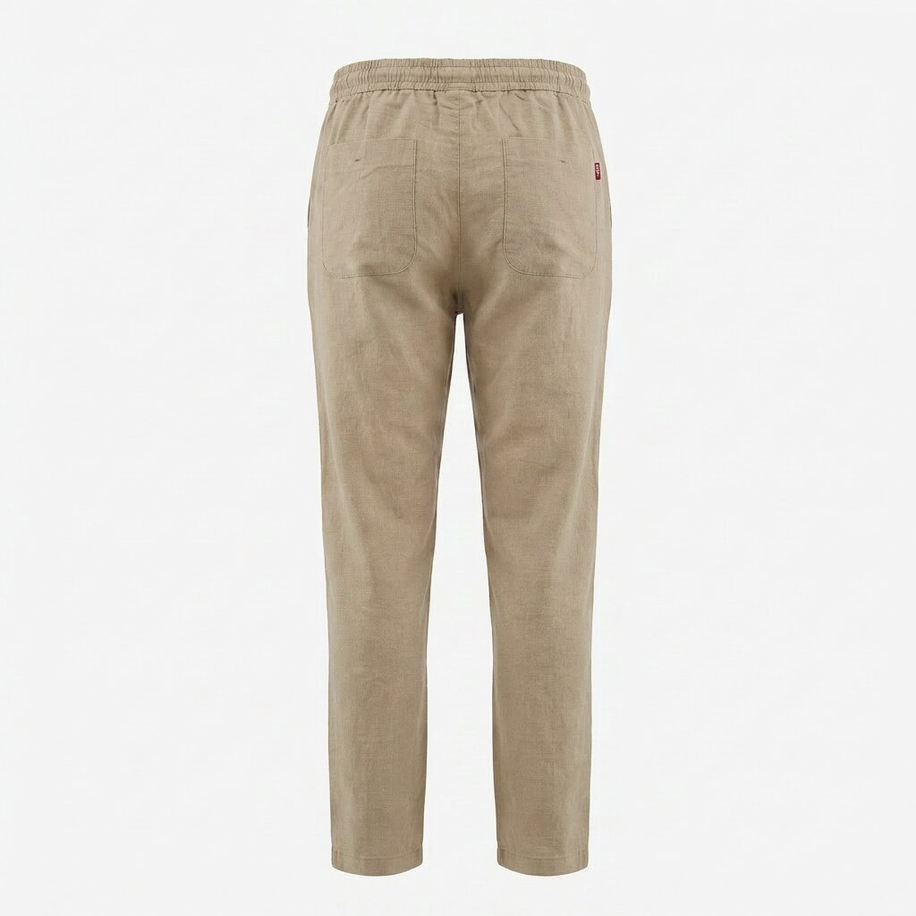 Départ Homme Pantalon en Lin Beige – Image 2