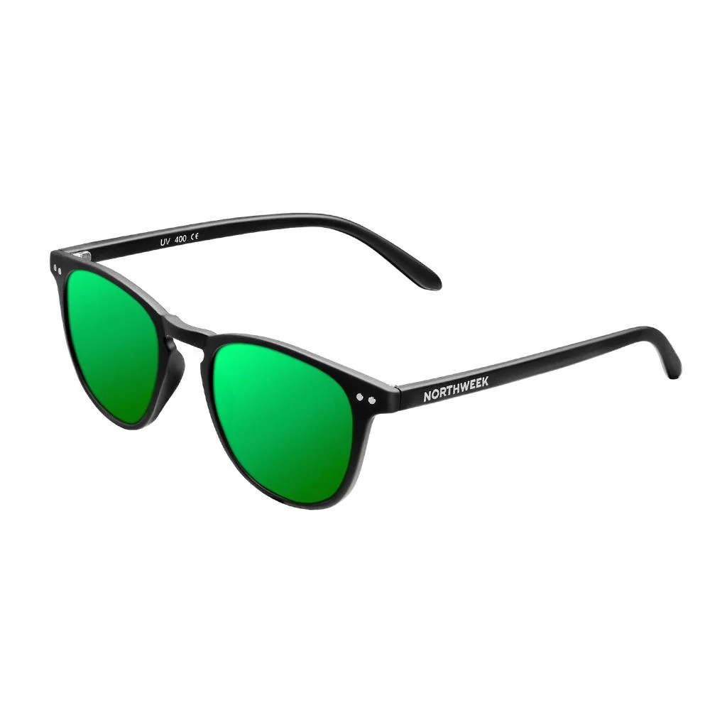 Northweek Wall Matte Black / Green Polarized Sunglasses – Image 3