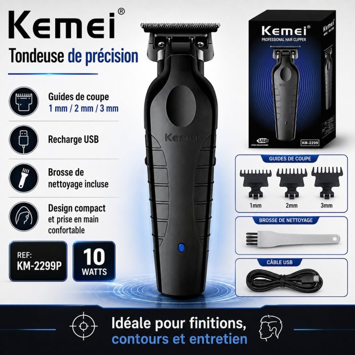 KEMEI KM-2299P Professional Cordless T-Blade Trimmer